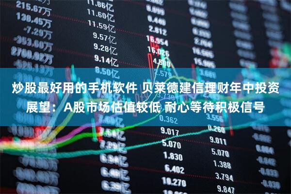 炒股最好用的手机软件 贝莱德建信理财年中投资展望：A股市场估值较低 耐心等待积极信号