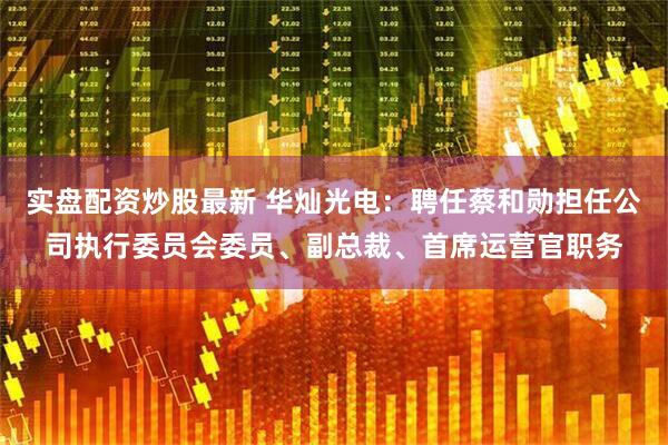 实盘配资炒股最新 华灿光电：聘任蔡和勋担任公司执行委员会委员、副总裁、首席运营官职务