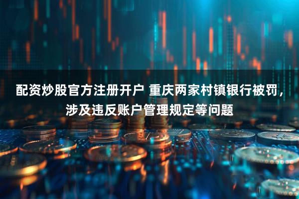 配资炒股官方注册开户 重庆两家村镇银行被罚，涉及违反账户管理规定等问题