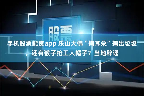 手机股票配资app 乐山大佛“掏耳朵”掏出垃圾，还有猴子抢工人帽子？当地辟谣